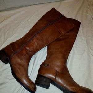 Franco Sarto brown leather boots